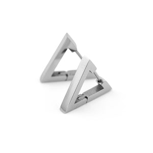 Triangle Silver Stainless Steel Earrings