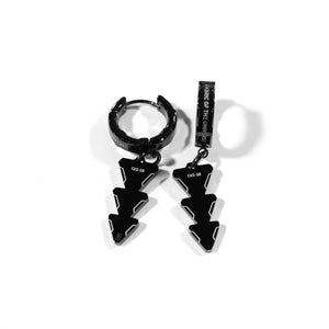 TRS-58 Black Steel Earrings