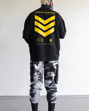 V3-3 Black Yellow Oversized Short Sleeve T