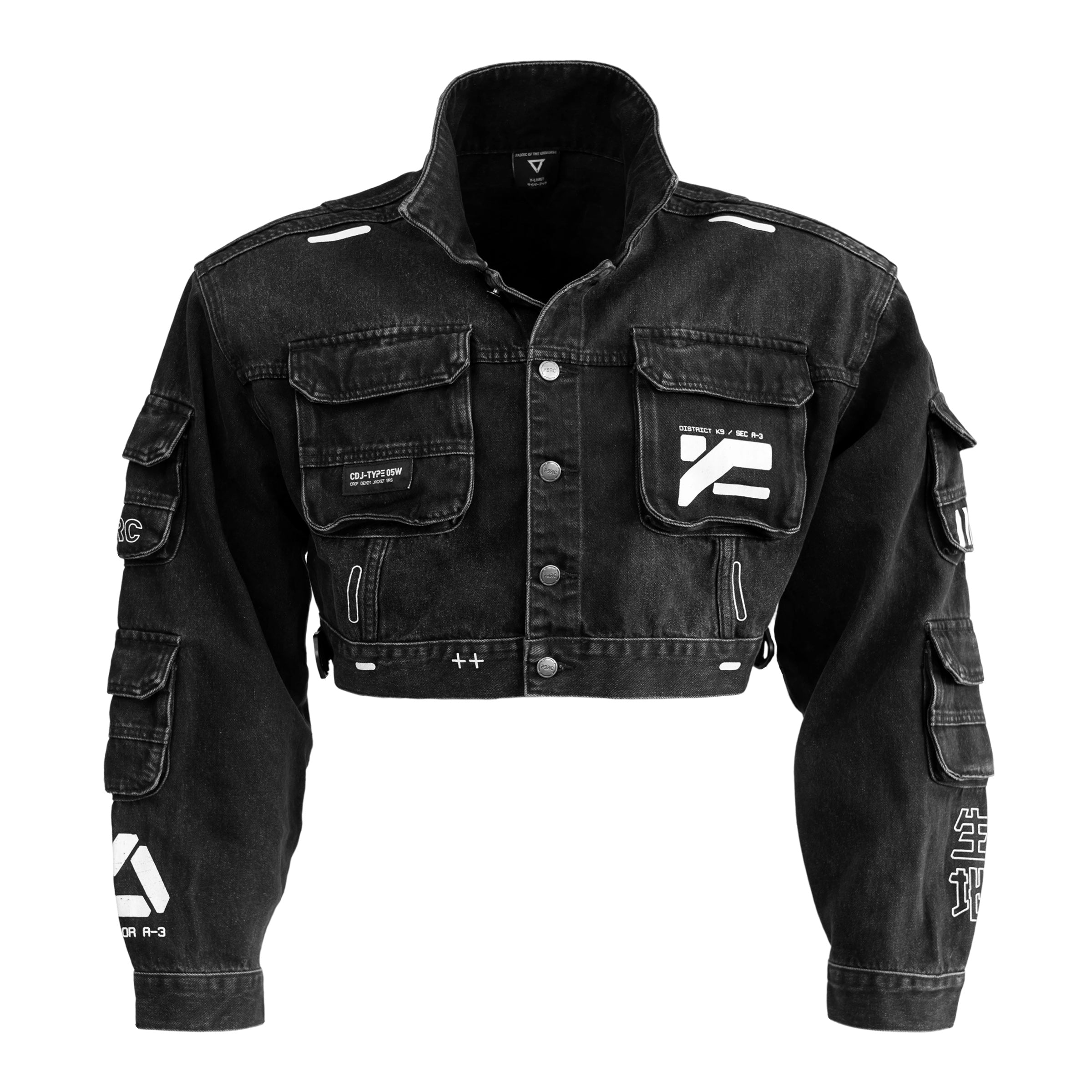 CDJ-Type 05W Black Crop Denim Jacket - Fabric of the Universe