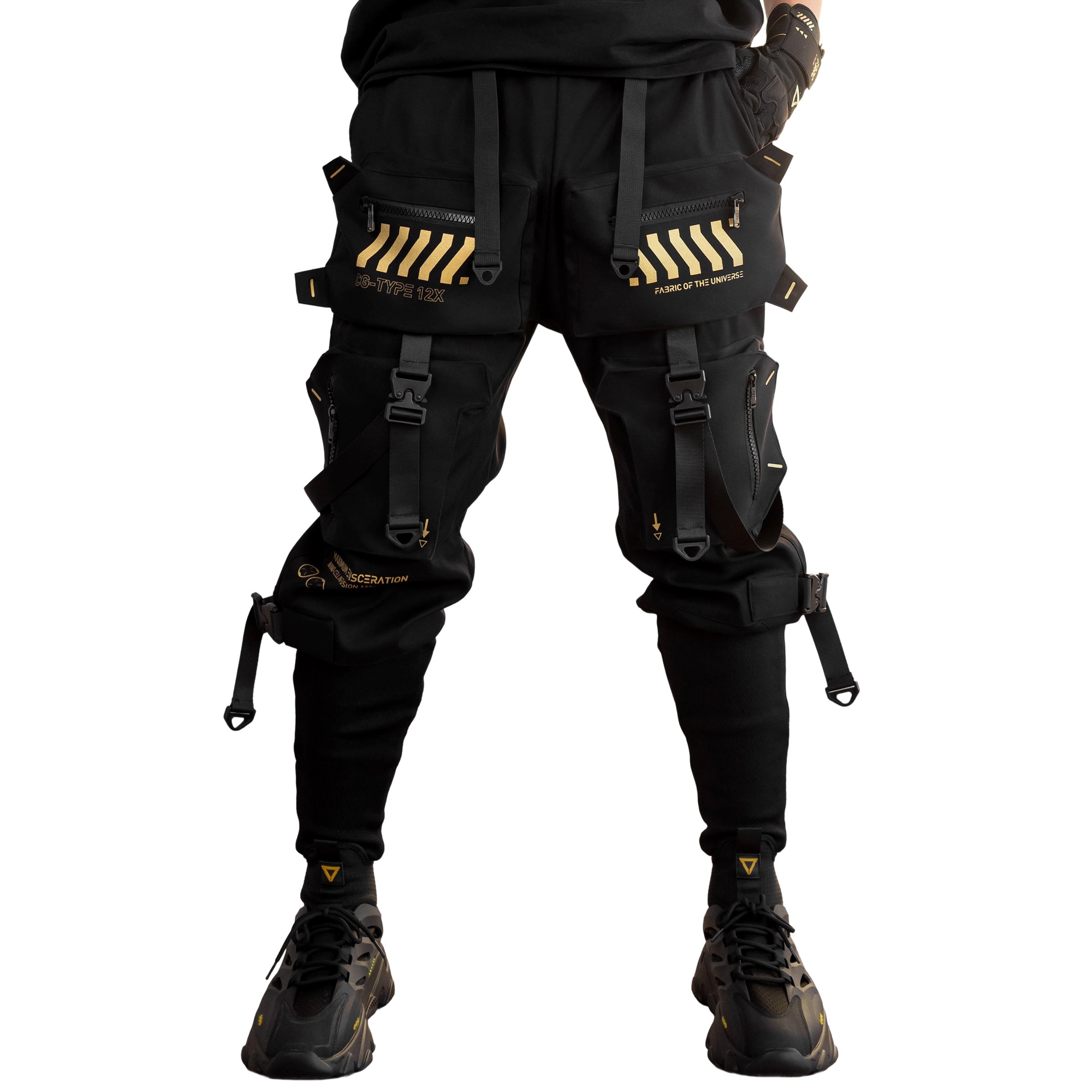 CG-Type 12X Black Gold Cargo Pants - Fabric of the Universe