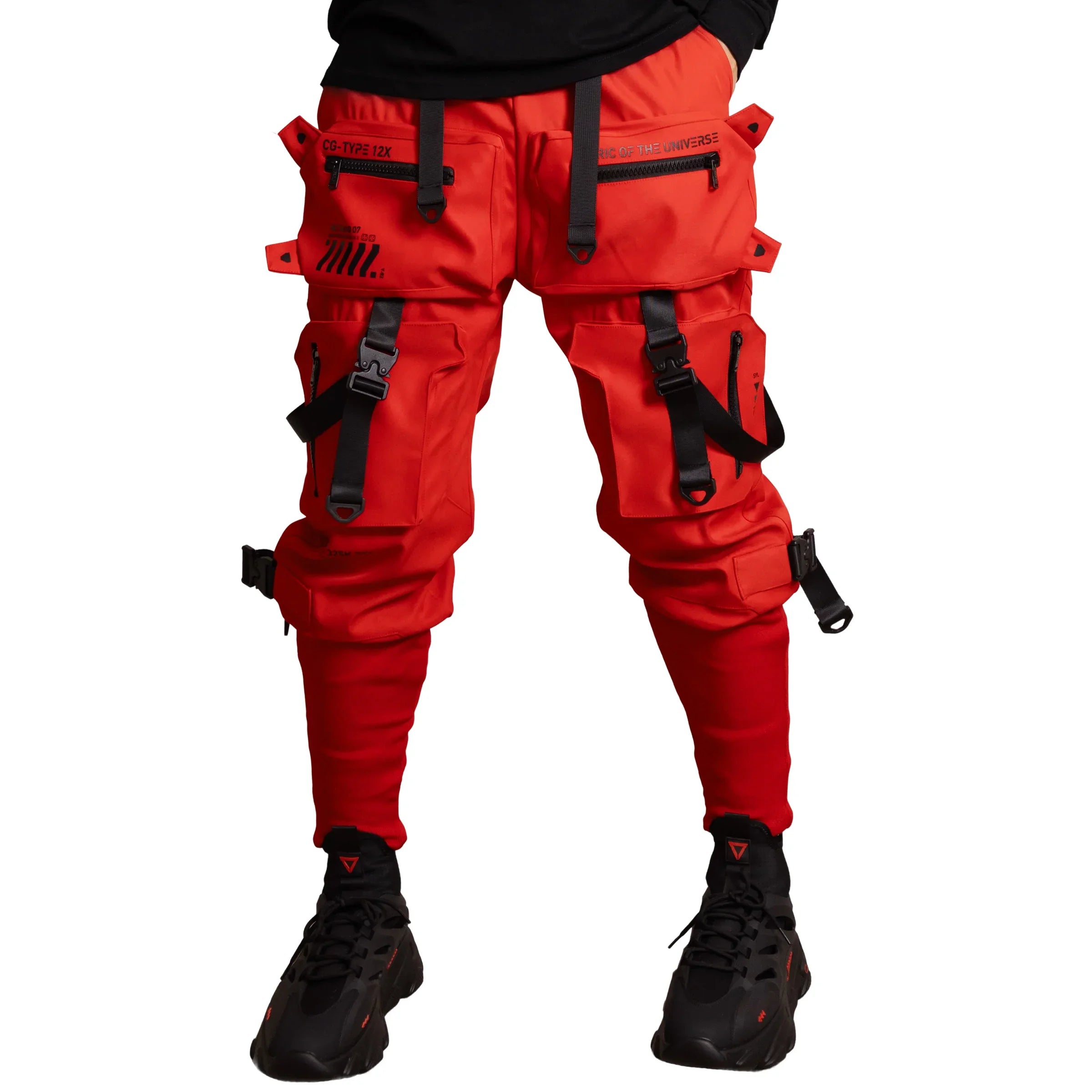 CG-Type 12X(U) Red Black Cargo Pants - Fabric of the Universe