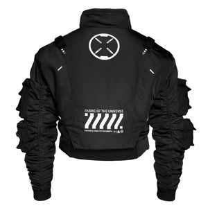 CRB-004 Black Crop Bomber Jacket