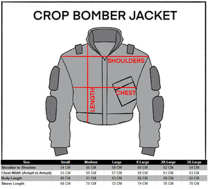 CRB-004 Black Crop Bomber Jacket