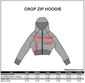CRZ-Type 03A Black Crop Zip Hoodie