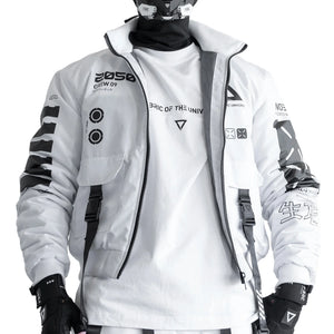 Y-2050 White Short Bomber Jacket