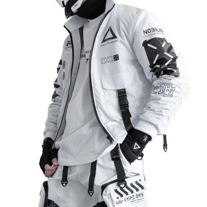 Y-2050 White Short Bomber Jacket