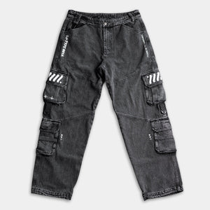 DJ-Type 001A Charcoal Denim Cargo Pants