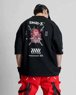 SMRI-X Black Oversized Short Sleeve T