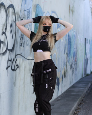 CRTT-Type B Black Crop Short Sleeve T