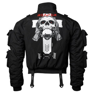 Reaper Black Short Bomber Jacket