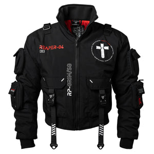 Reaper Black Short Bomber Jacket