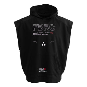 SLR-Type 011A Black Sleeveless Hoodie