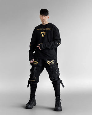 V3-S Black Gold Long Triple Sleeve T