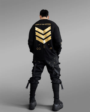 V3-S Black Gold Long Triple Sleeve T