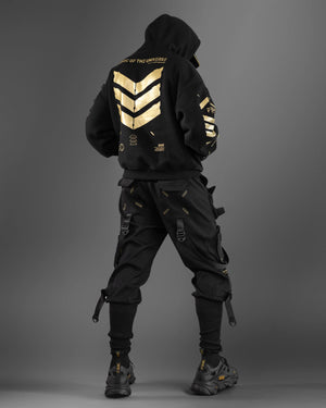 V3-S Black Gold Oversized Hoodie