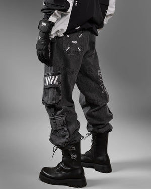 DJ-Type 001A Charcoal Denim Cargo Pants