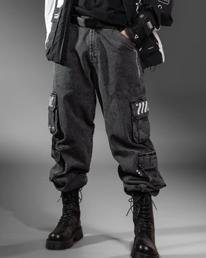 DJ-Type 001A Charcoal Denim Cargo Pants