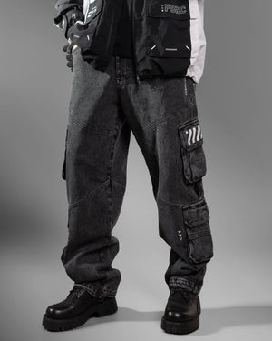 DJ-Type 001A Charcoal Denim Cargo Pants