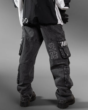 DJ-Type 001A Charcoal Denim Cargo Pants