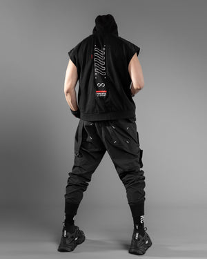 SLR-Type 011A Black Sleeveless Hoodie