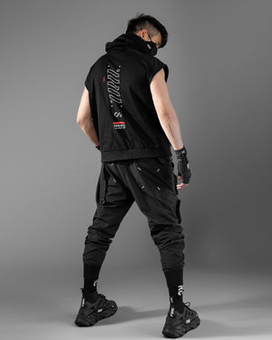 SLR-Type 011A Black Sleeveless Hoodie