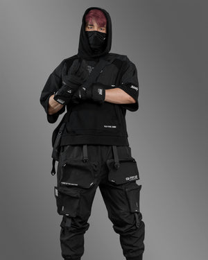 SLG-Type 2500 Black Short Sleeve Hoodie