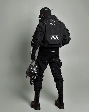 CRB-004 Black Crop Bomber Jacket