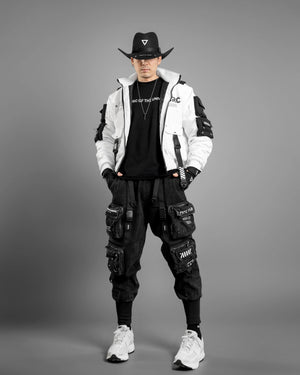 XB-04 White Short Bomber Jacket