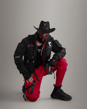 CYM-03 Black Red Cyber Mask