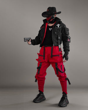 CYM-03 Black Red Cyber Mask