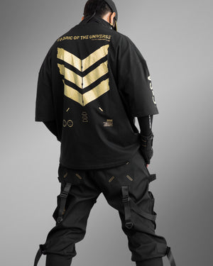 V3-S Black Gold Oversized Short Sleeve T