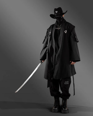 Kimo-Type 550 Black Long Kimono