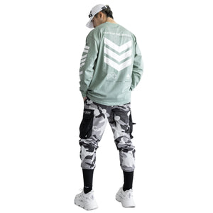 V3-3 Faded Green Long Sleeve T