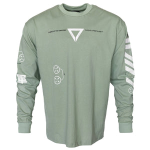 V3-3 Faded Green Long Sleeve T