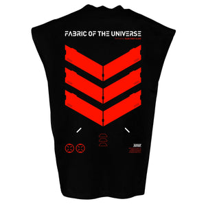 V3-S Black Red Oversized Sleeveless T