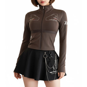ZBS-Type 003P Brown Zip Bodyshirt