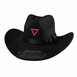 CH-1 Black Red Cowboy Hat