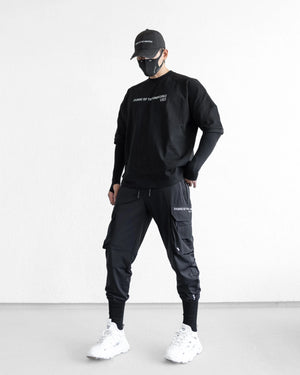 J-Type 005 Black Athletic Joggers