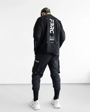 J-Type 005 Black Athletic Joggers
