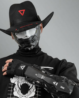 CH-1 Black Red Cowboy Hat