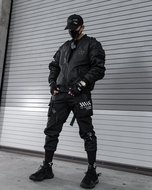 XB-03 Stealth Black Bomber Jacket