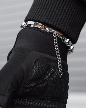 BR-010 Square Link Steel Bracelet