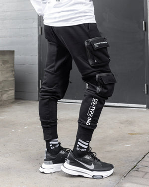 CG-Type 04G Black Cargo Joggers