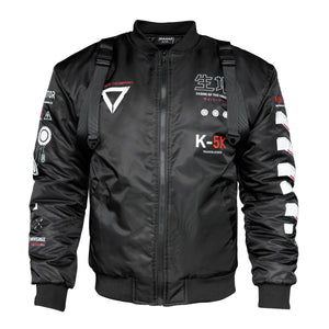 Kitsune-5X Black Bomber Jacket