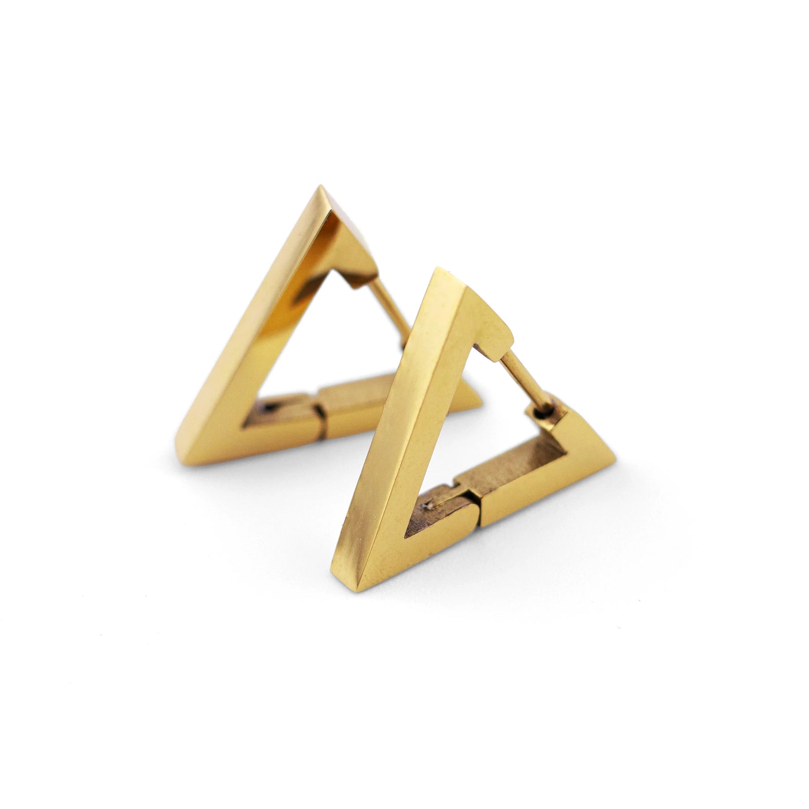 Triangle Gold Stainless Steel Earrings