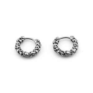 Mini Skulls Silver Stainless Steel Earrings