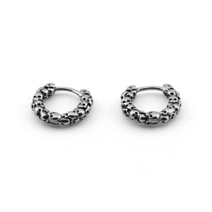 Mini Skulls Silver Stainless Steel Earrings