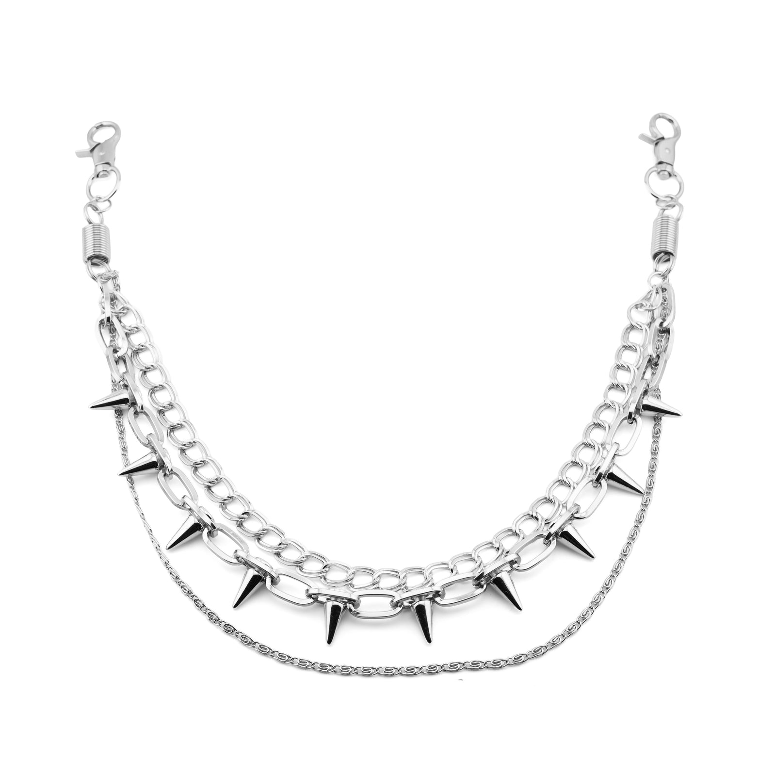 Bullet Spike Silver Waist Chain