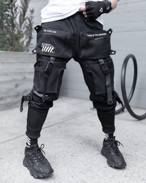 CG-Type 08R Black Cargo Pants - Fabric of the Universe